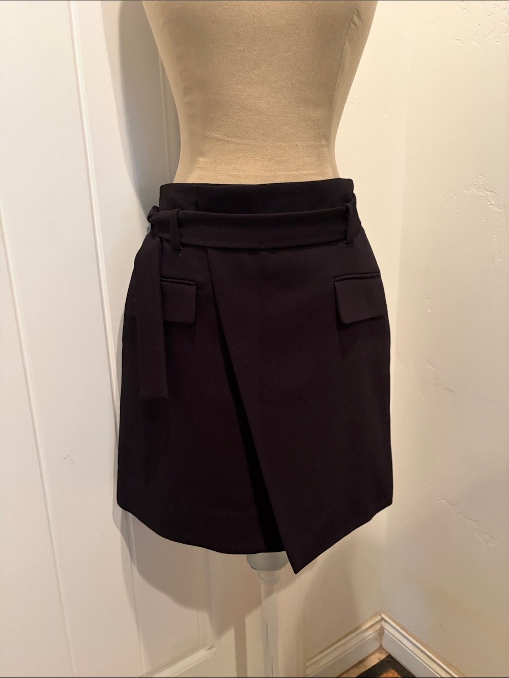 Maje Black Wrap Skirt